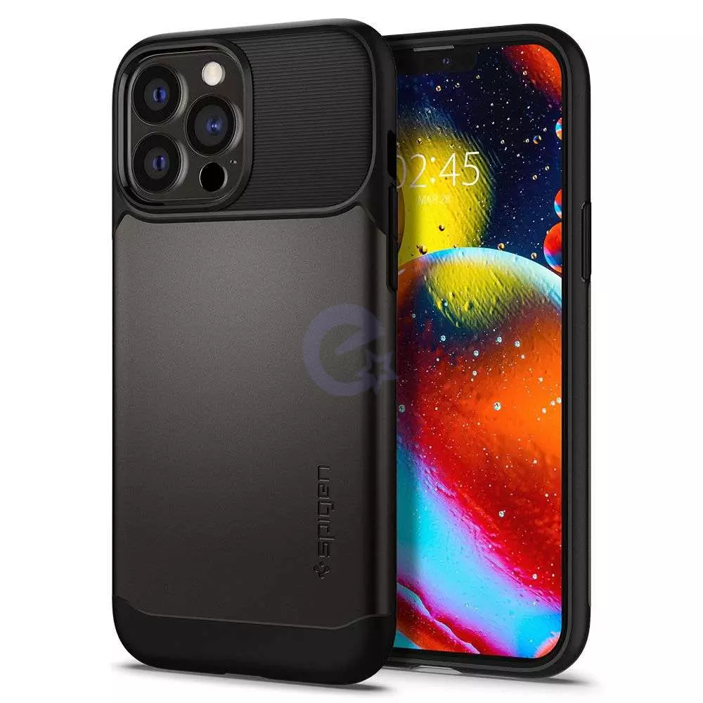 Чехол бампер для iPhone 13 Pro Spigen Slim Armor Mag Magsafe Gunmetal (Оружейный Металл) ACS03422
