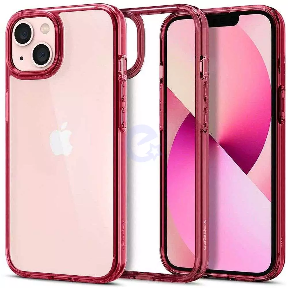 Чехол бампер для iPhone 13 Mini Spigen Ultra Hybrid Red Crystal (Красный Кристальный) ACS03319