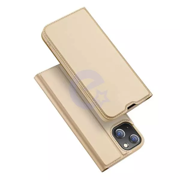 Чехол книжка для iPhone 13 Dux Ducis Skin Pro Gold (Золотой)