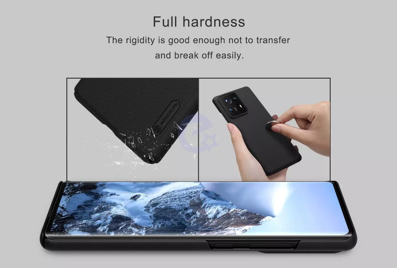 Чехол бампер для Xiaomi Mix 4 Nillkin Super Frosted Shield Black (Черный) 6902048228825