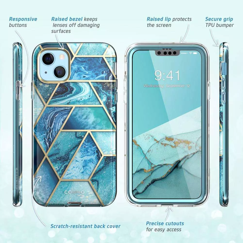 Чехол бампер для iPhone 13 i-Blason Cosmo Ocean Blue (Океан Синий) 843439113978