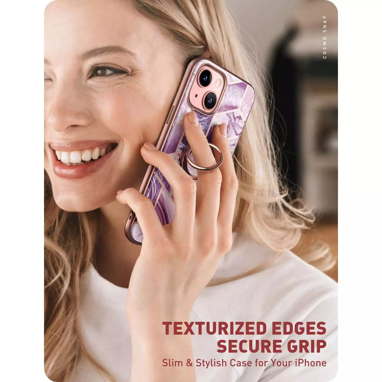 Чехол бампер для iPhone 13 i-Blason Cosmo Snap Marble Purple (Мрамор Фиолетовый) 843439114050 Чехол бампер для iPhone 13 i-Blason Cosmo Snap Marble Purple (Мрамор Фиолетовый) 843439114050
