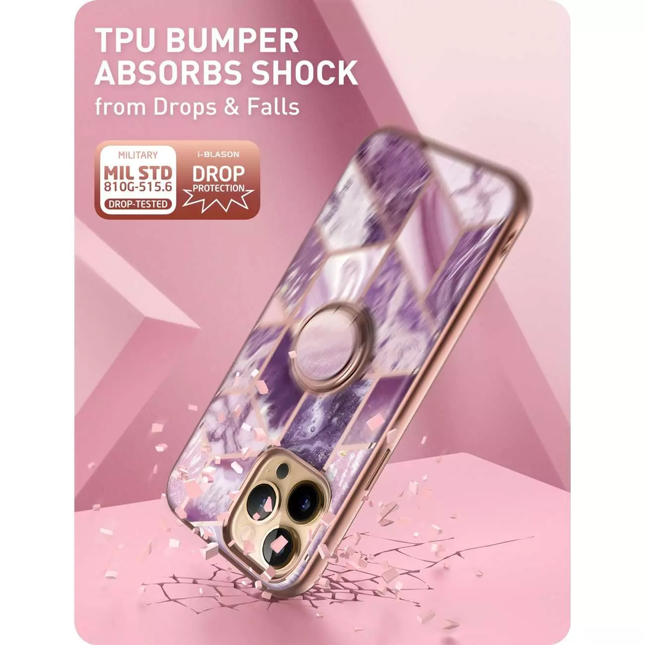 Чехол бампер для iPhone 13 Pro i-Blason Cosmo Snap Marble Purple (Мрамор Фиолетовый) 843439114289 Чехол бампер для iPhone 13 Pro i-Blason Cosmo Snap Marble Purple (Мрамор Фиолетовый) 843439114289