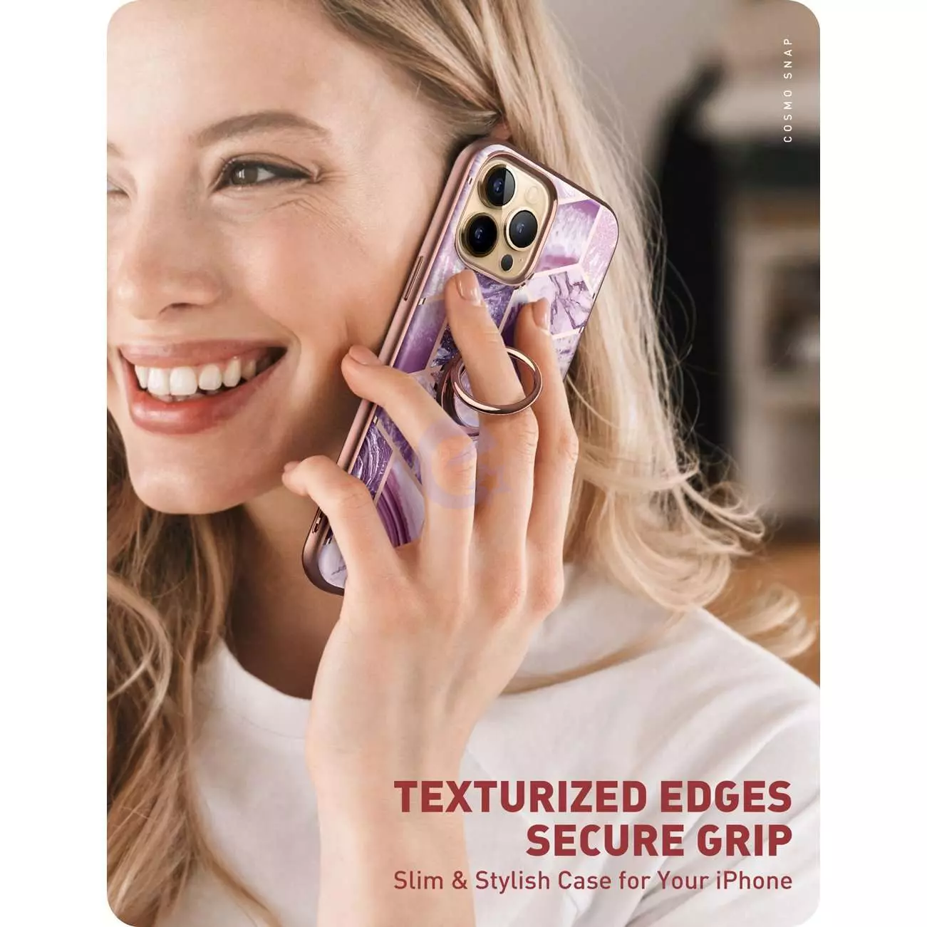 Чехол бампер для iPhone 13 Pro i-Blason Cosmo Snap Marble Purple (Мрамор Фиолетовый) 843439114289 Чехол бампер для iPhone 13 Pro i-Blason Cosmo Snap Marble Purple (Мрамор Фиолетовый) 843439114289