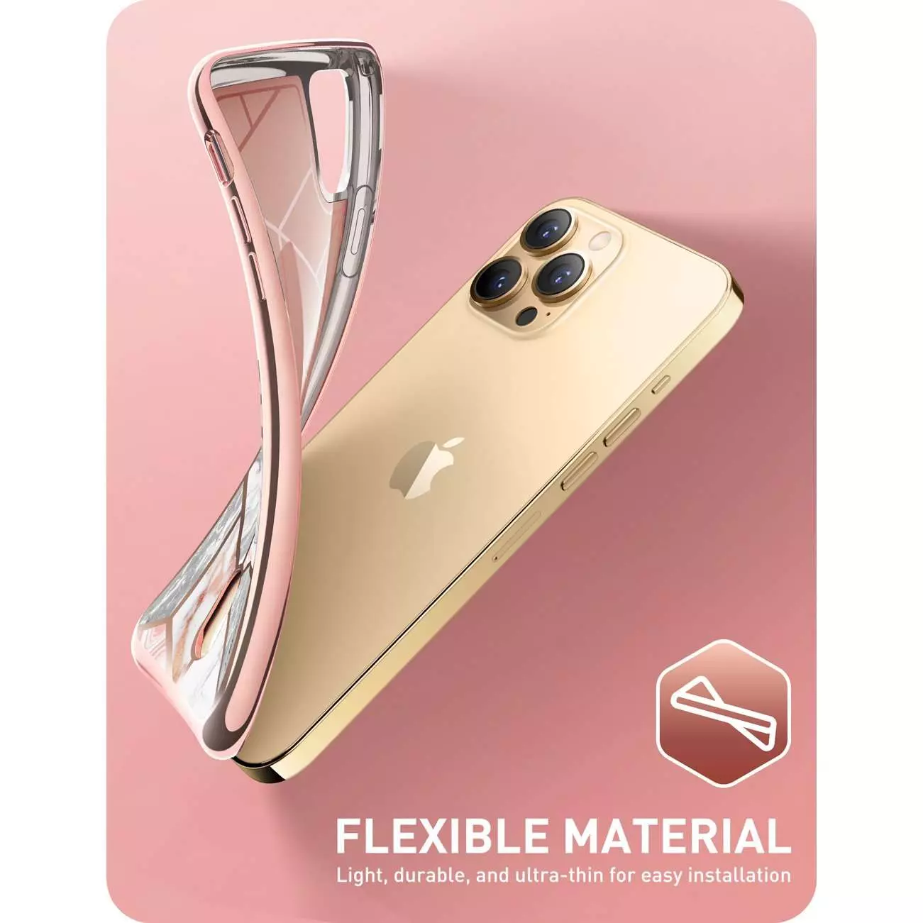 Чехол бампер для iPhone 13 Pro Max i-Blason Cosmo Wallet Marble Pink (Мрамор Розовый) 843439114449