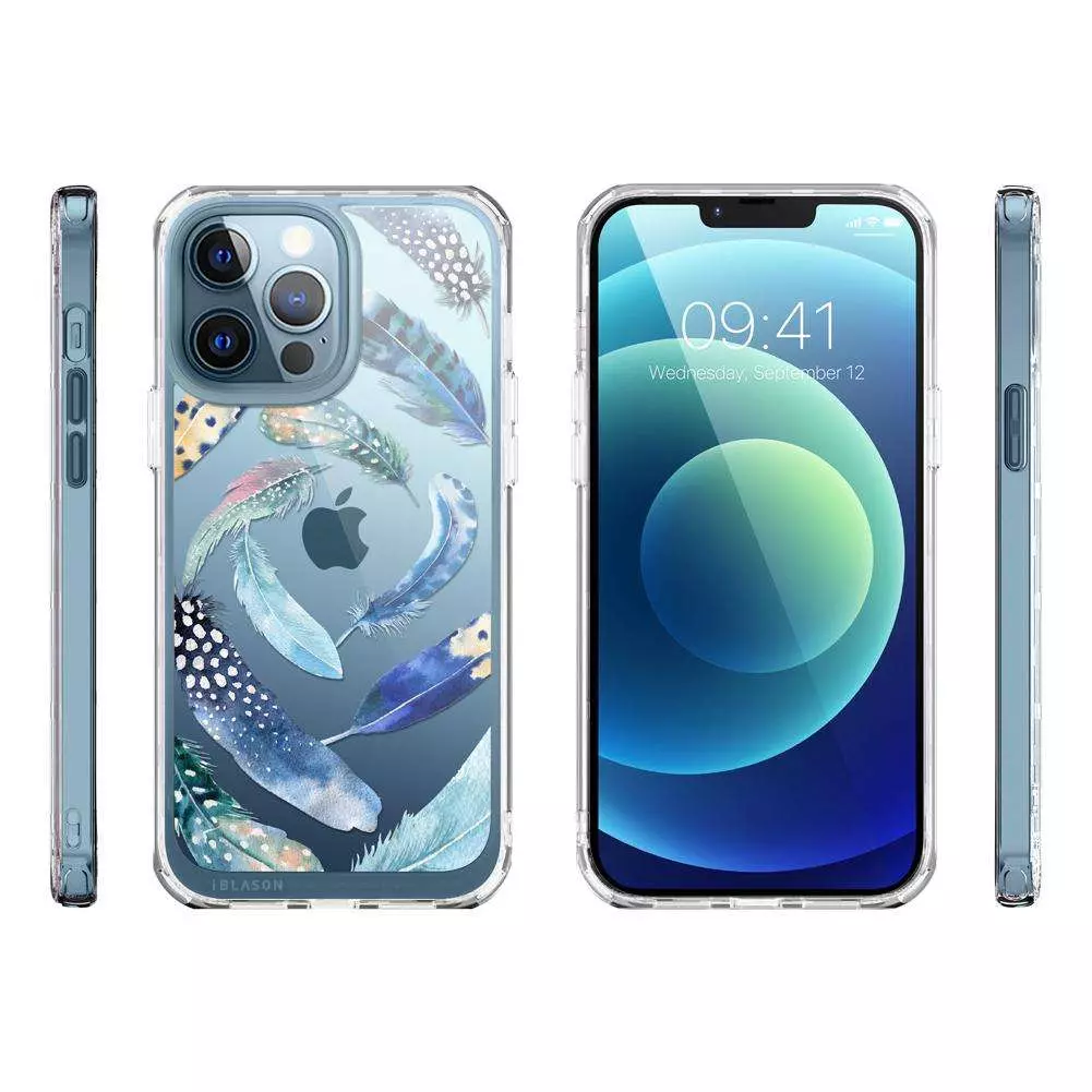 Чехол бампер для iPhone 13 Pro Max i-Blason Halo Feather Swirl (Водоворт Перьев) 843439114906