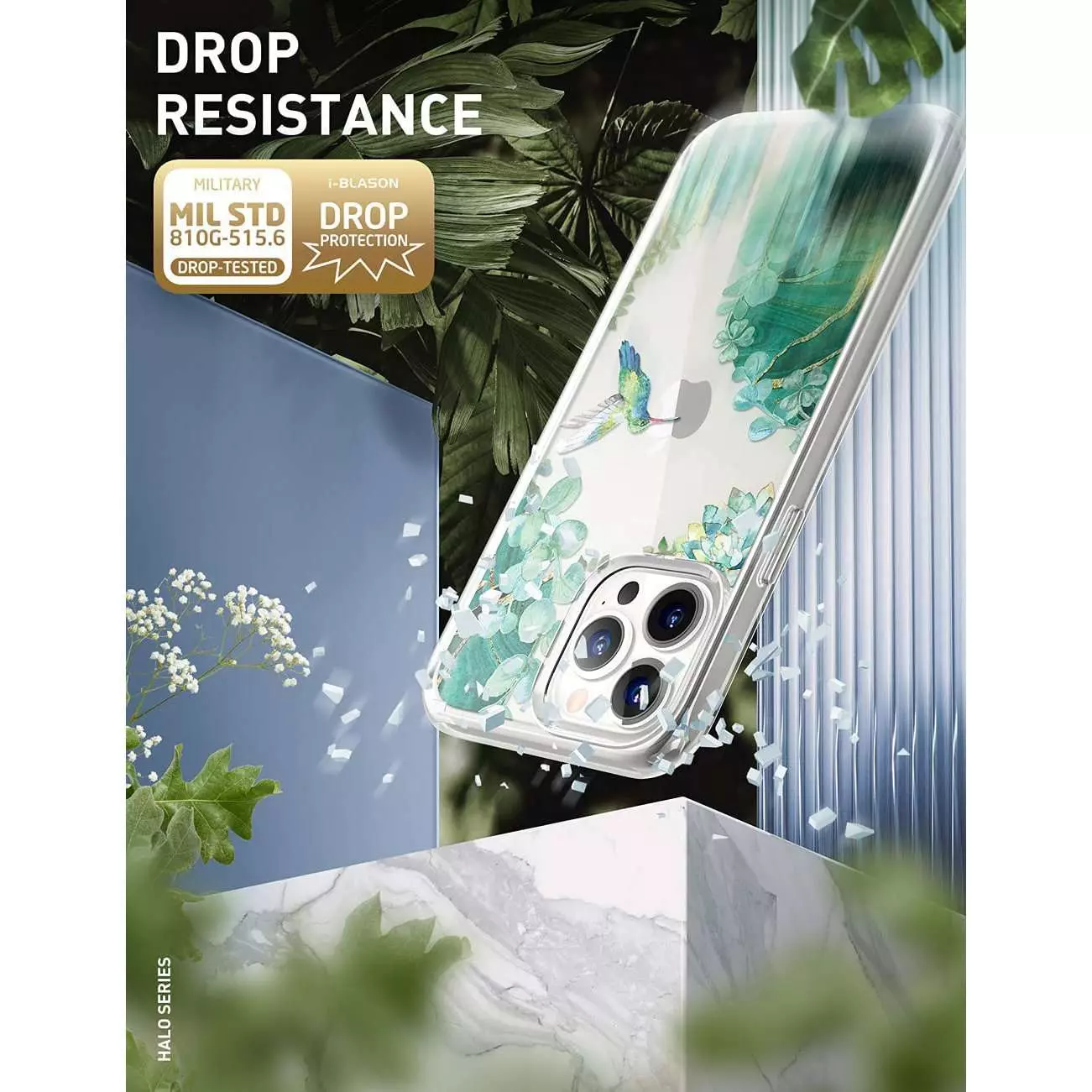 Чехол бампер для iPhone 13 Pro Max i-Blason Halo Green Hummingbird (Зеленый Колибри) 843439114951 Чехол бампер для iPhone 13 Pro Max i-Blason Halo Green Hummingbird (Зеленый Колибри) 843439114951