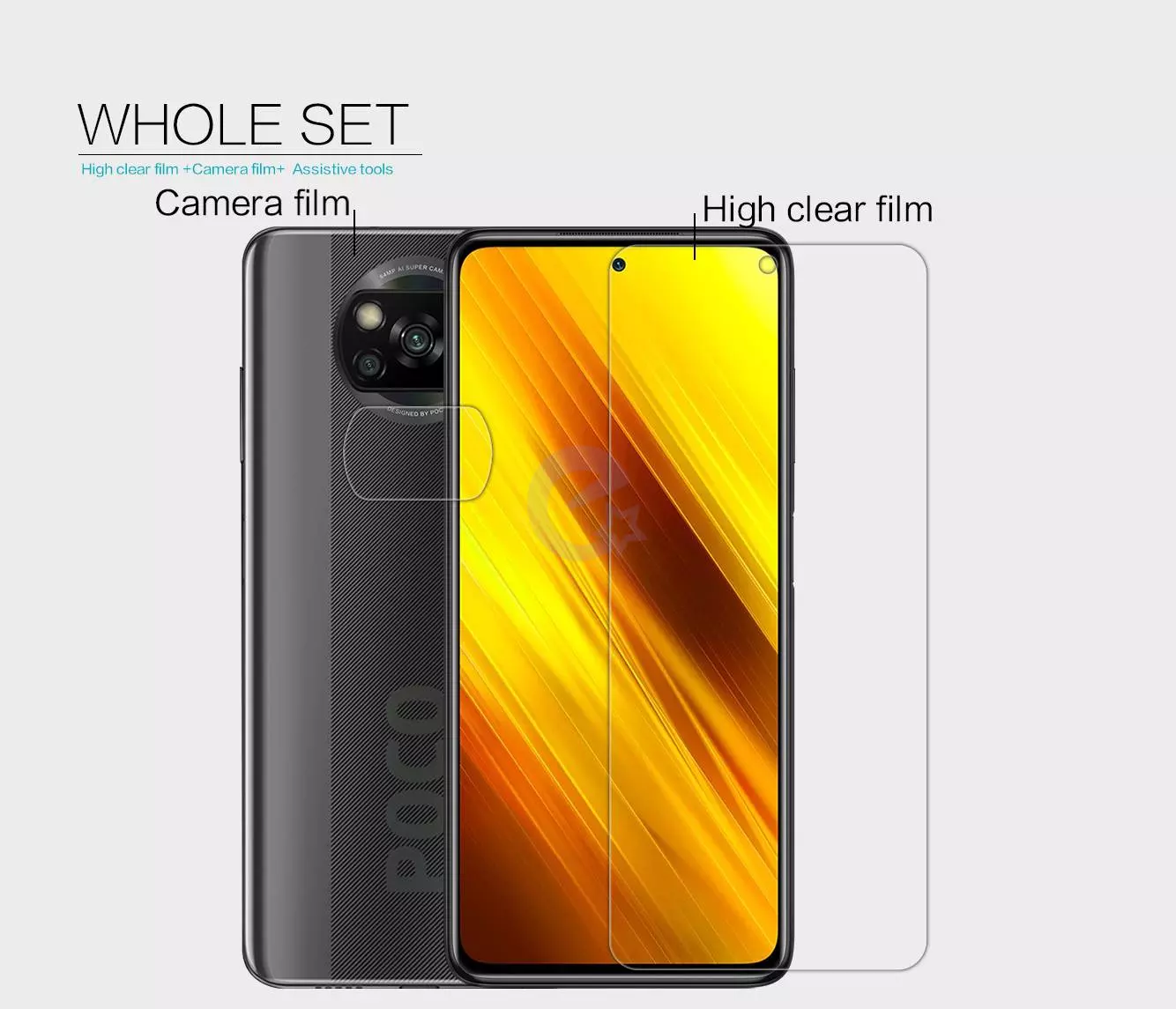 Защитная пленка для смартфона для Xiaomi Mi 10T Nillkin Anti-Fingerprint Film Crystal Clear (Прозрачный)