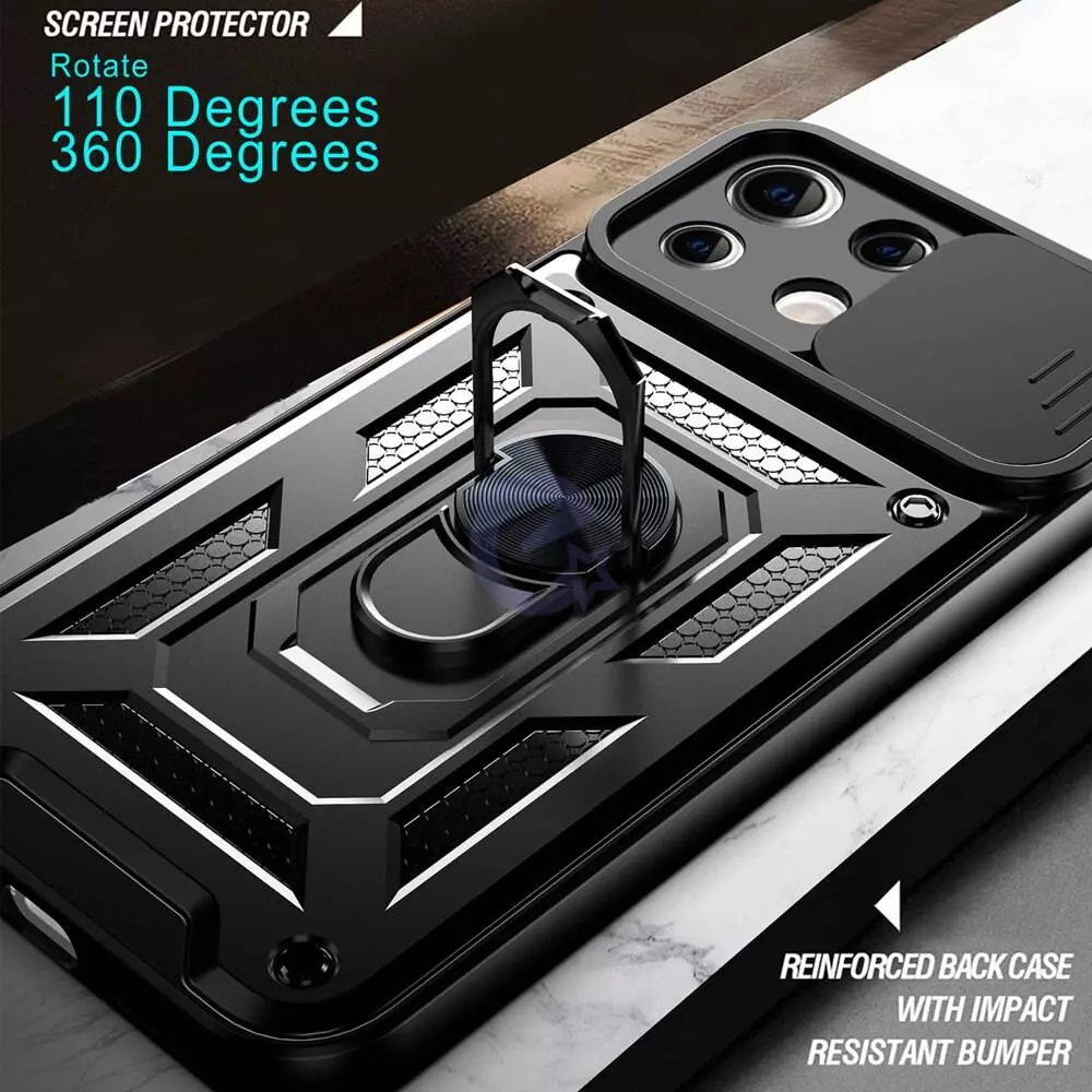 Чехол бампер для Xiaomi Mi 11 Lite / 11 Lite 5G NE Anomaly Camshield S Black (Черный)