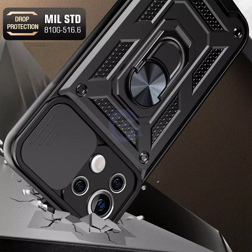 Чехол бампер для Xiaomi Mi 11 Lite / 11 Lite 5G NE Anomaly Camshield S Black (Черный)