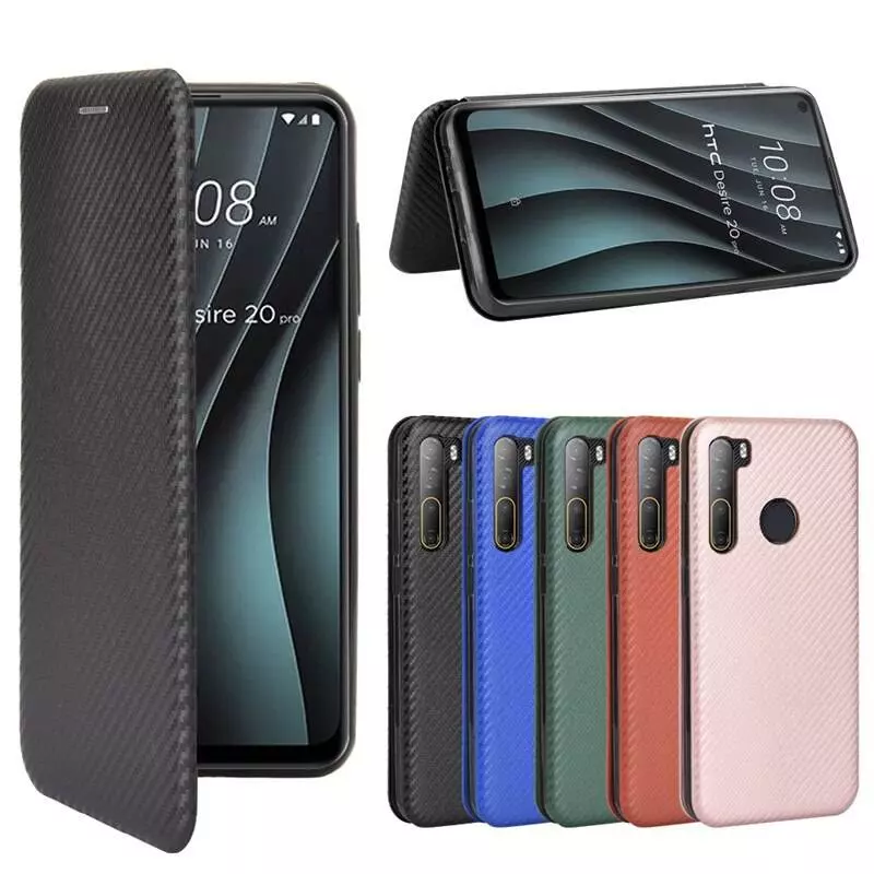 Чехол книжка для HTC Desire 20 Plus Anomaly Carbon Book Brown (Коричневый)