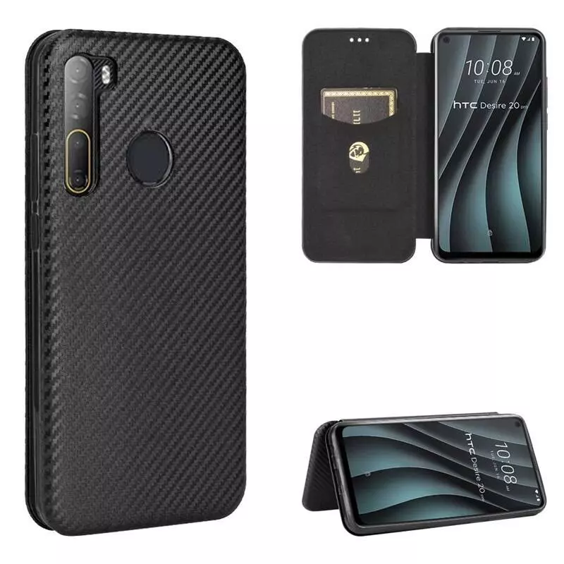 Чехол книжка для HTC Desire 20 Plus Anomaly Carbon Book Brown (Коричневый)