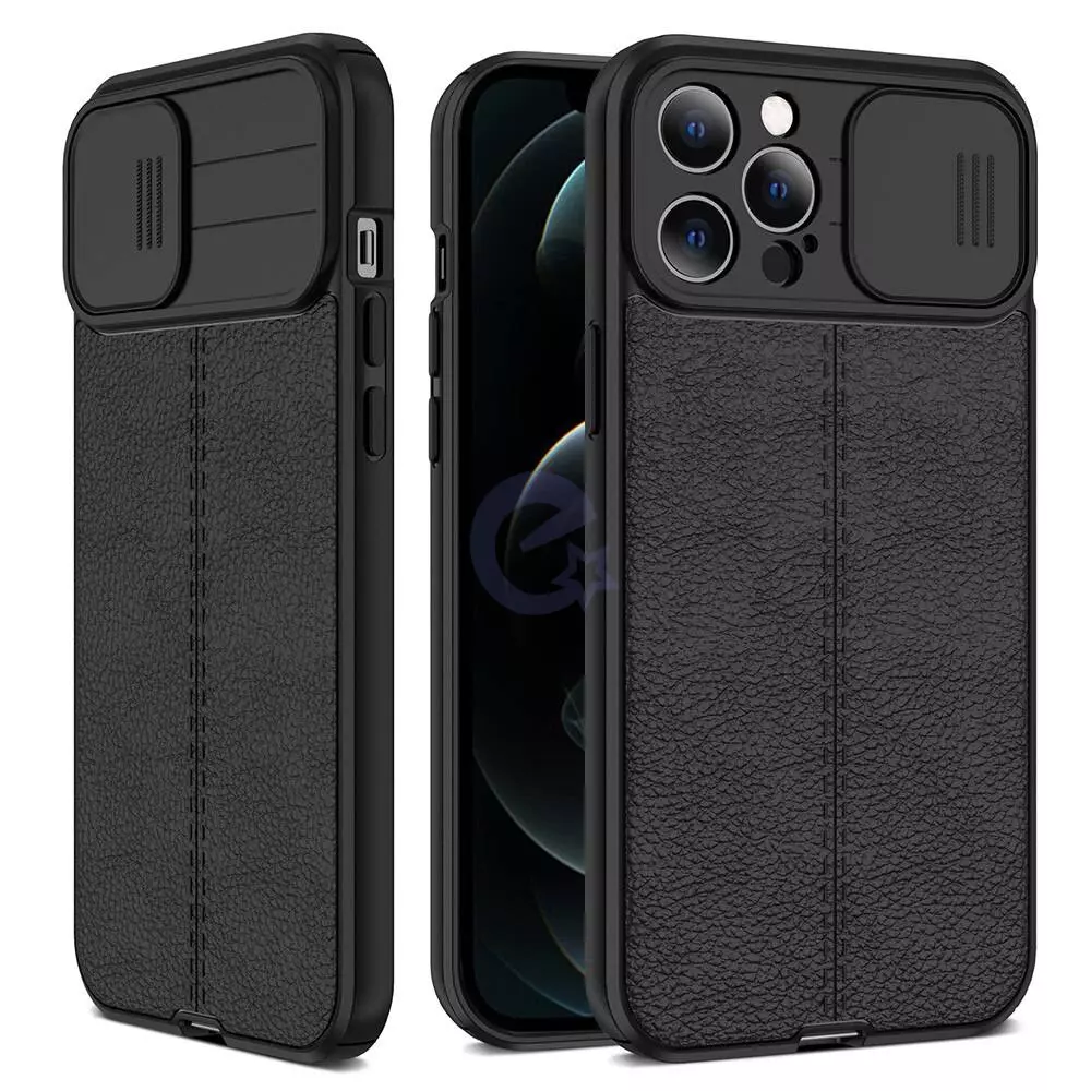 Чехол бампер для Xiaomi Mi 11 Lite / 11 Lite 5G NE Anomaly Leather Fit Pro (Шторка На Камеру) Black (Черный)