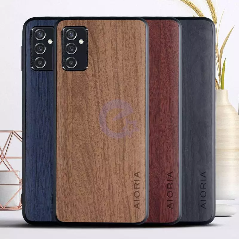 Чехол бампер для Samsung Galaxy M52 Anomaly Wooden Style Black (Черный)