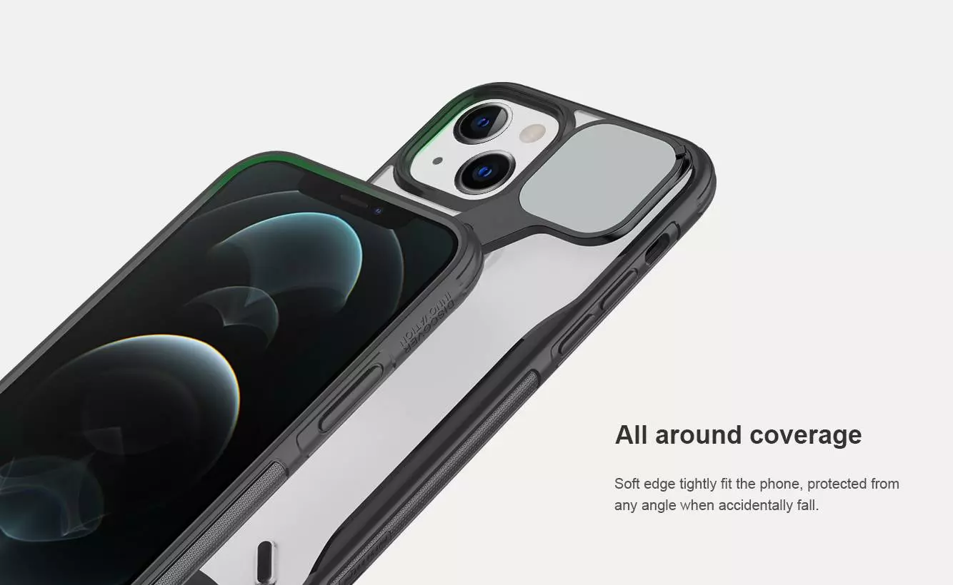 Чехол бампер для iPhone 13 Nillkin Cyclops Black (Черный)