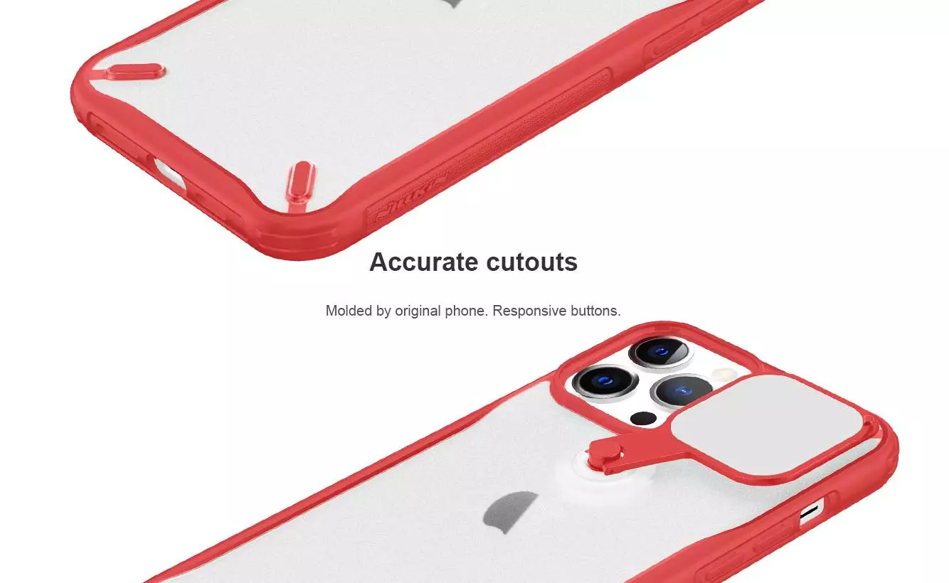 Чехол бампер для iPhone 13 Pro Nillkin Cyclops Red (Красный) Чехол бампер для iPhone 13 Pro Nillkin Cyclops Red (Красный)