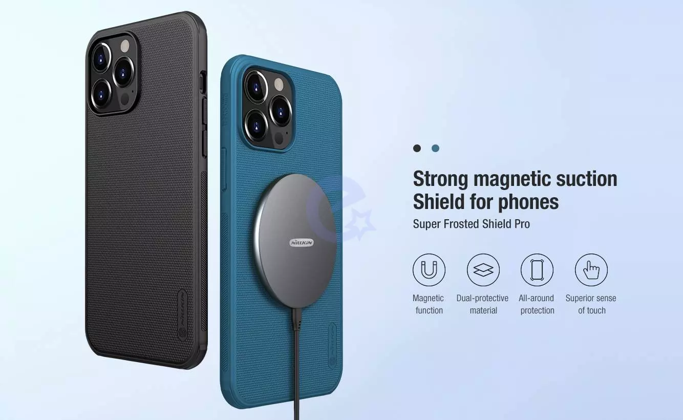 Чехол бампер для iPhone 13 Pro Nillkin Super Frosted Shield Pro Magnetic Blue (Синий)