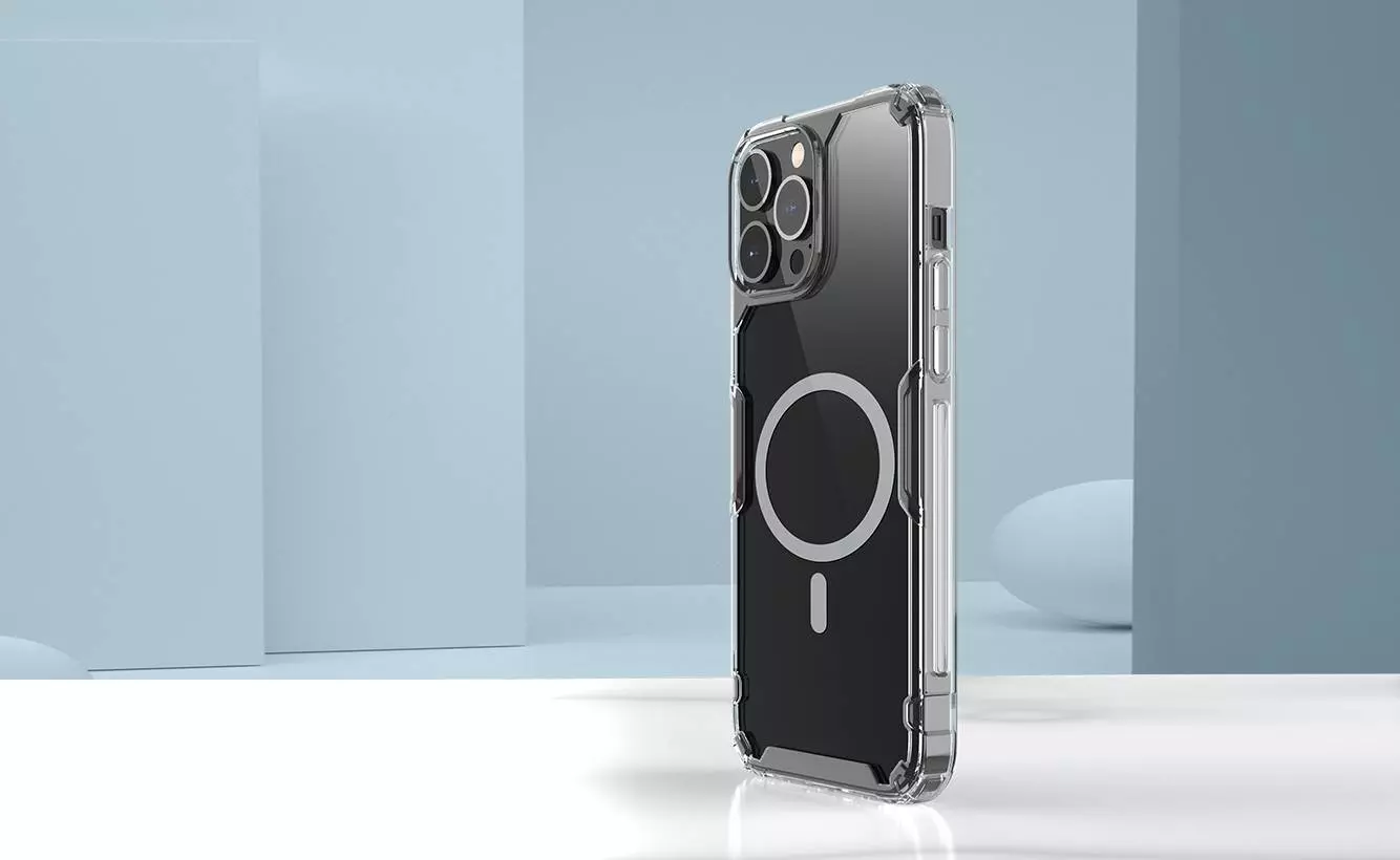 Чехол бампер для iPhone 13 Nillkin TPU Nature Pro Magnetic White (Белый) Чехол бампер для iPhone 13 Nillkin TPU Nature Pro Magnetic White (Белый)