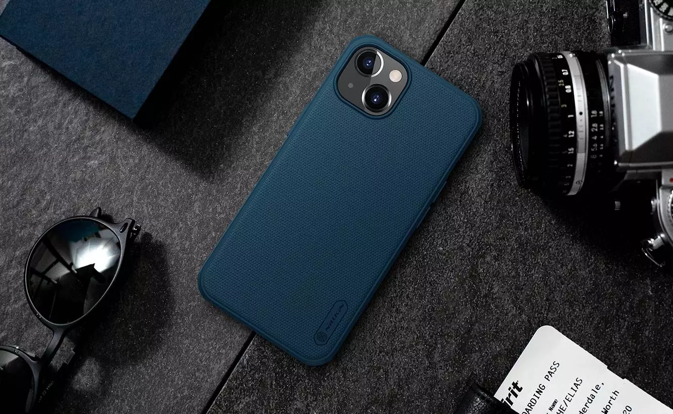Чехол бампер для iPhone 13 Nillkin Super Frosted Shield Pro Magnetic Blue (Синий) Чехол бампер для iPhone 13 Nillkin Super Frosted Shield Pro Magnetic Blue (Синий)