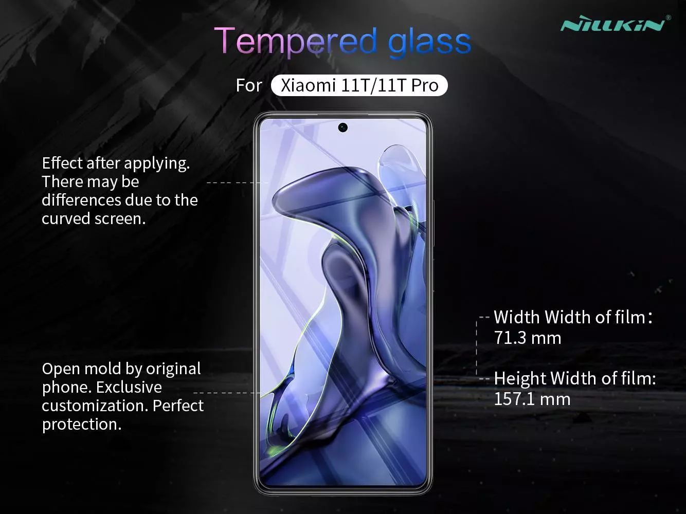 Защитное стекло для Xiaomi 11T / Xiaomi 11T Pro Nillkin H+ Pro Crystal Clear (Прозрачный)