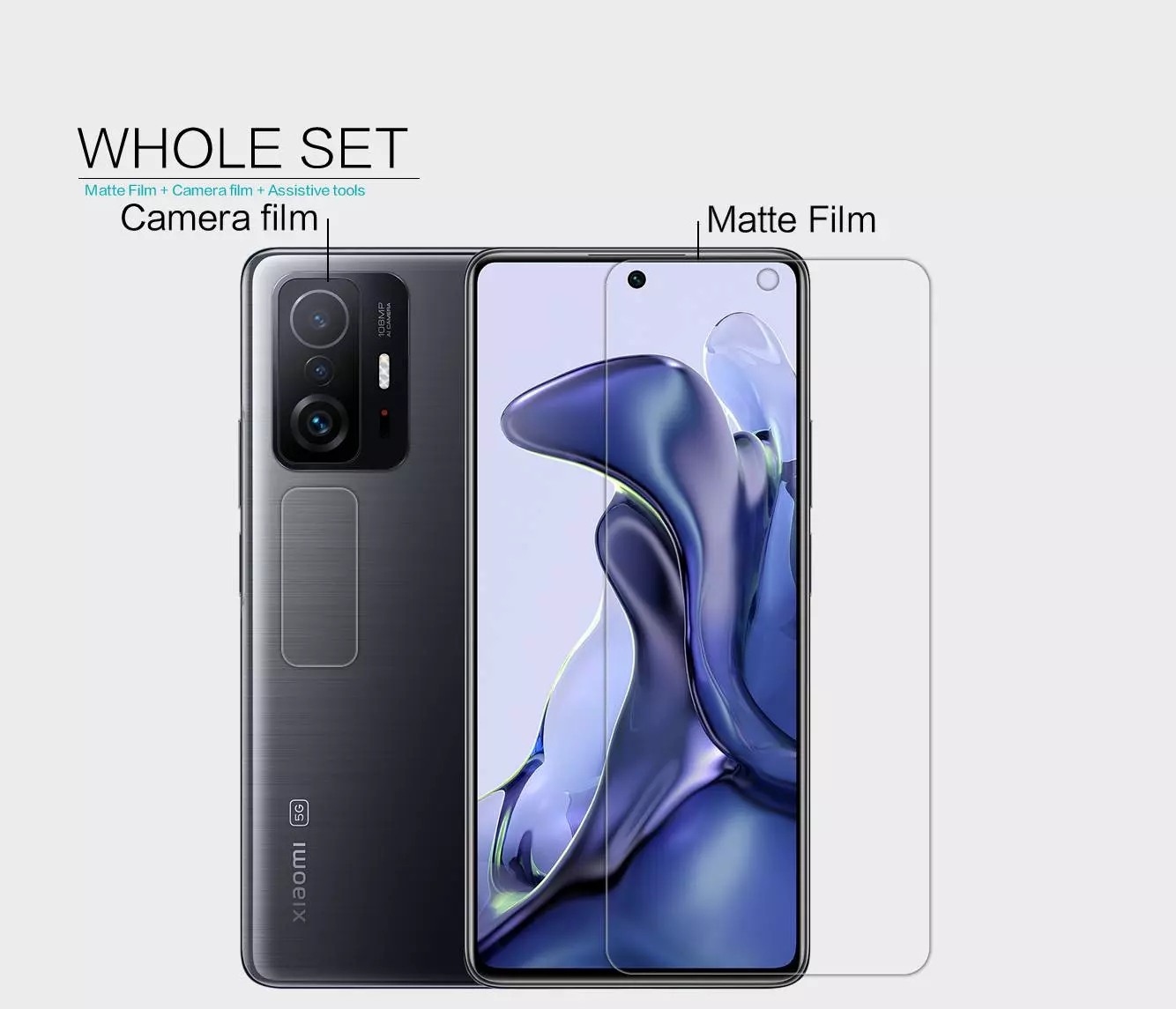 Защитная пленка для смартфона для Xiaomi 11T / Xiaomi 11T Pro Nillkin Matte Film Crystal Clear (Прозрачный) Защитная пленка для смартфона для Xiaomi 11T / Xiaomi 11T Pro Nillkin Matte Film Crystal Clear (Прозрачный)