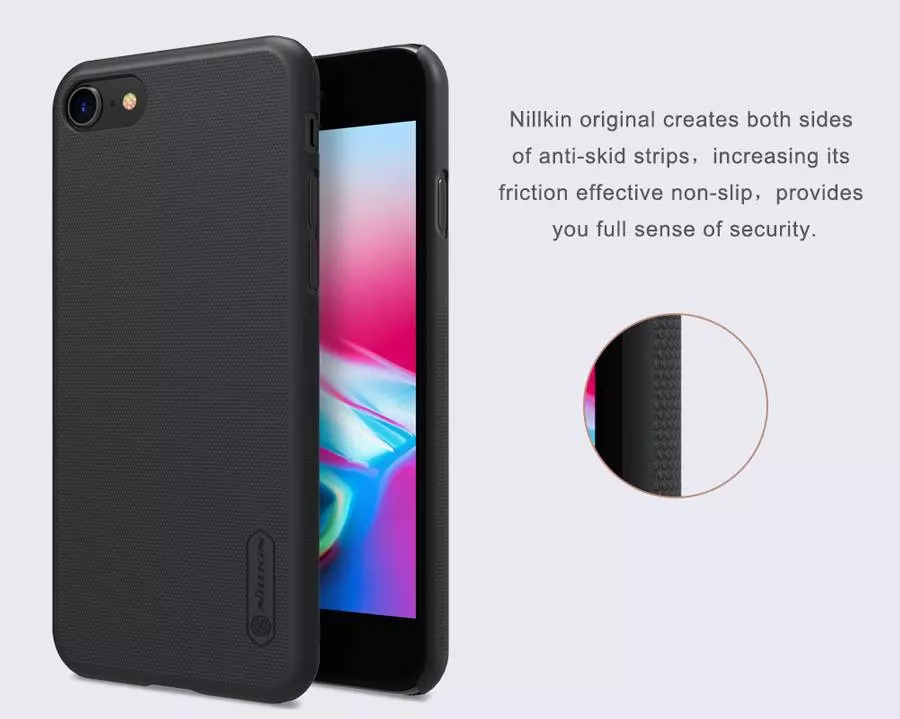 Чехол бампер Nillkin Super Frosted Shield для iPhone SE 2020 Gold (Золотой) 6902048148130