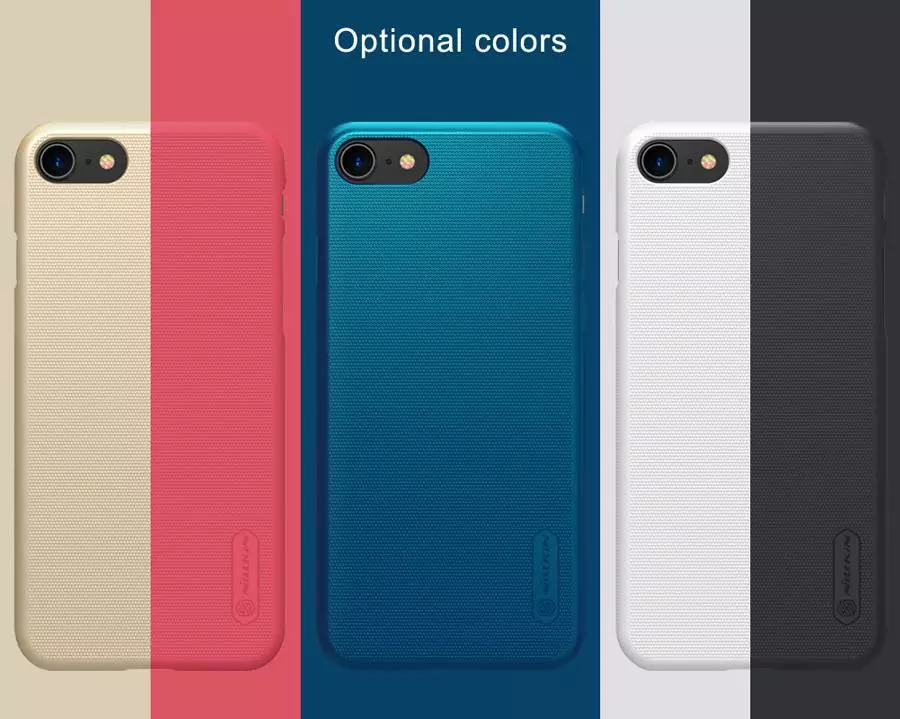 Чехол бампер Nillkin Super Frosted Shield для iPhone SE 2020 Gold (Золотой) 6902048148130