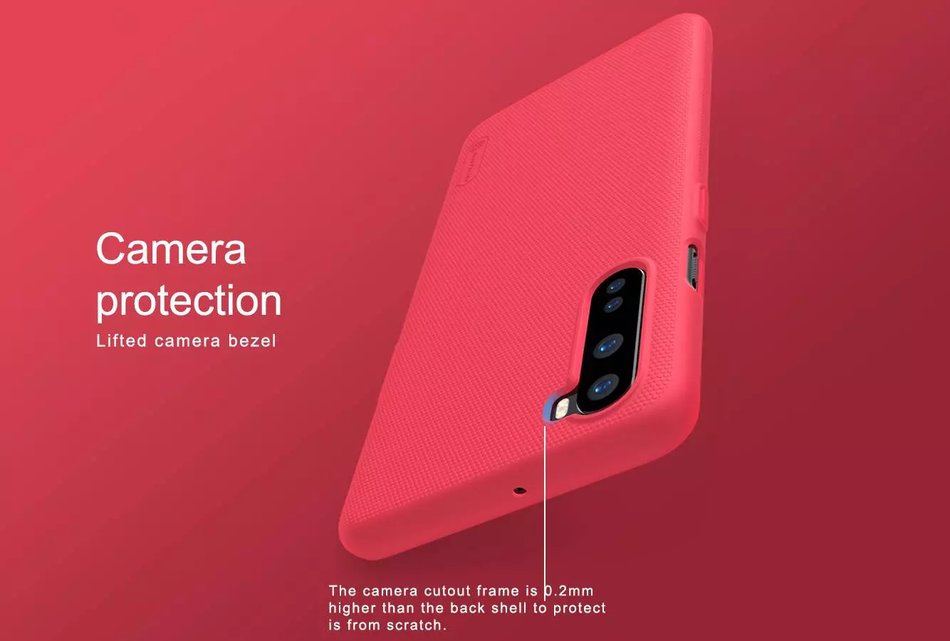 Чехол бампер Nillkin Super Frosted Shield для OnePlus Nord Red (Красный) 6902048202702