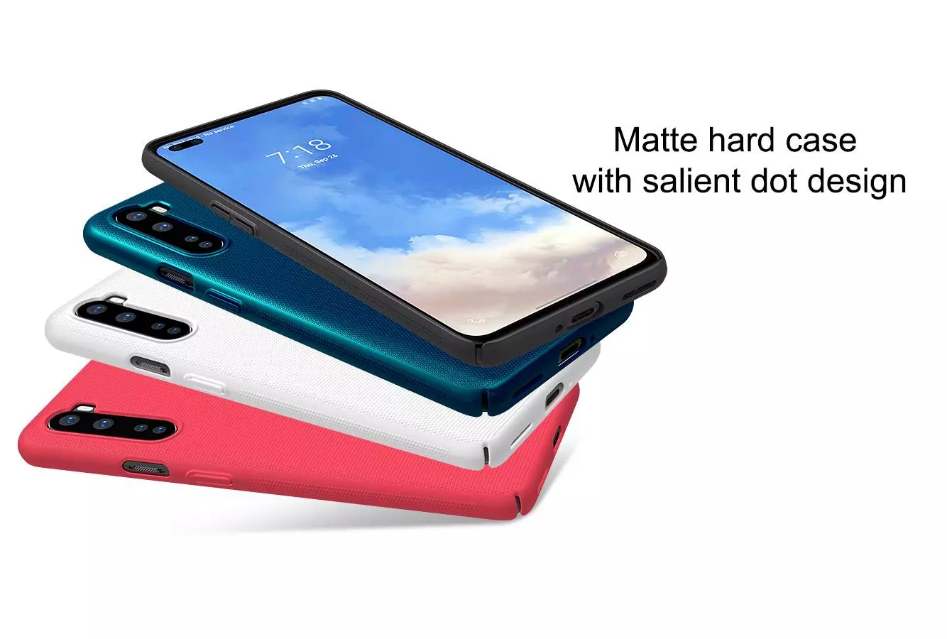 Чехол бампер Nillkin Super Frosted Shield для OnePlus Nord Red (Красный) 6902048202702