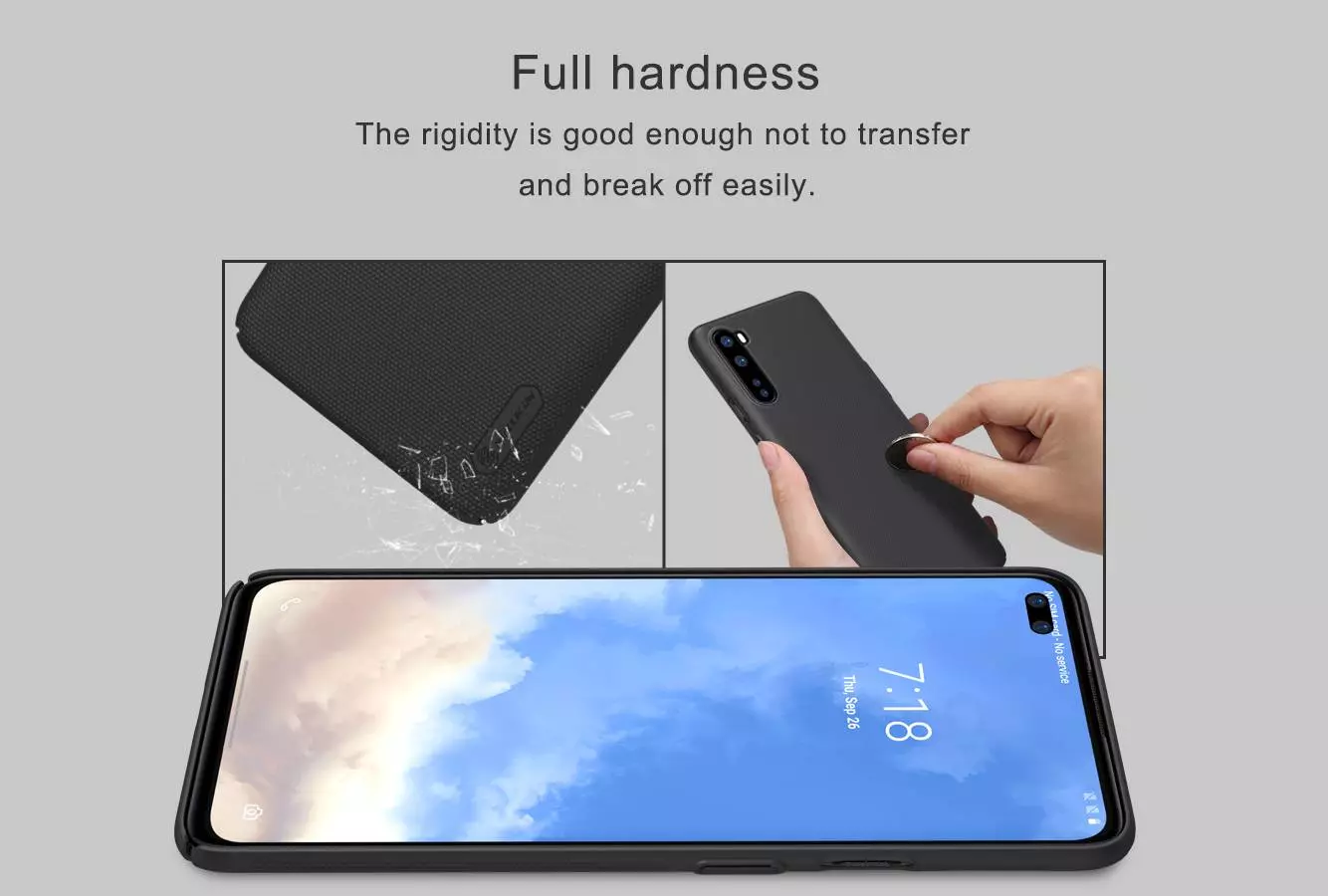 Чехол бампер Nillkin Super Frosted Shield для OnePlus Nord Red (Красный) 6902048202702