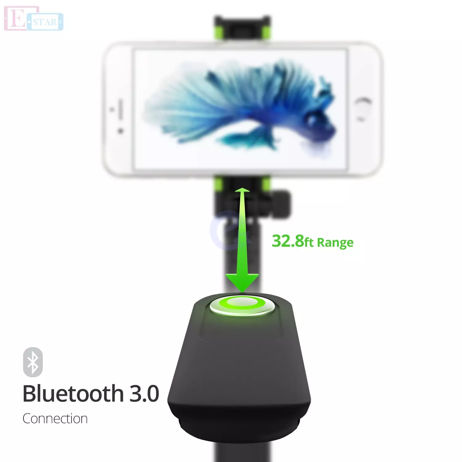 Оригінальна селфі палиця iOttie MiGo Mini Selfie Stick, GoPro Pole для Apple iPhone та смартфонів White (Білий) HLMPIO120WH