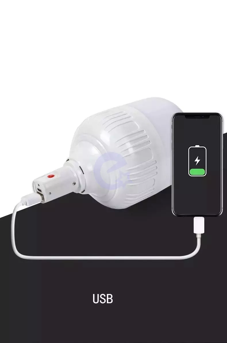 Світлодіодна лампочка, що заряджається Anomaly Charging LED lamp 150W White (Білий)