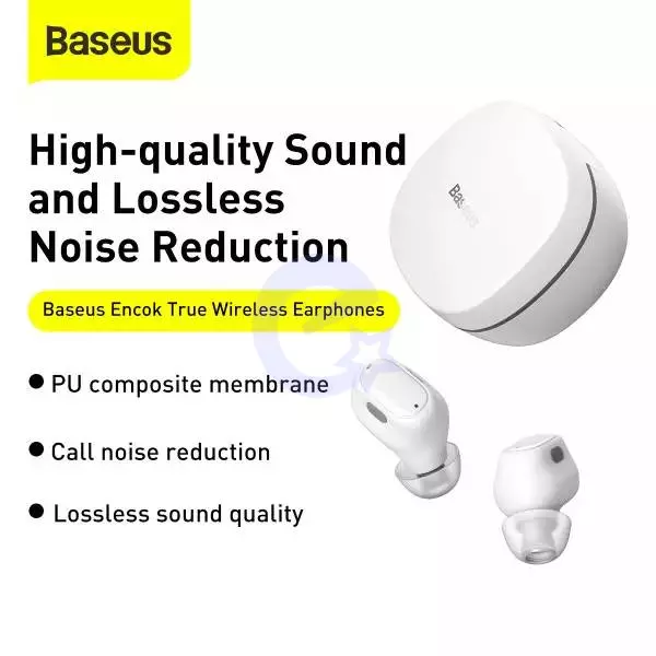 Бездротові навушники Baseus Encok True Wireless Earphones WM01 White (Білий)