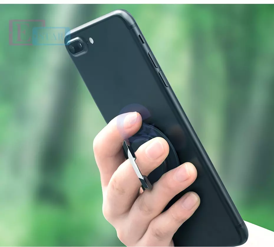 Алюмінієве кільце-підставка Hoco PH1 Ring Holder Stand для смартфонів Black (Чорний)