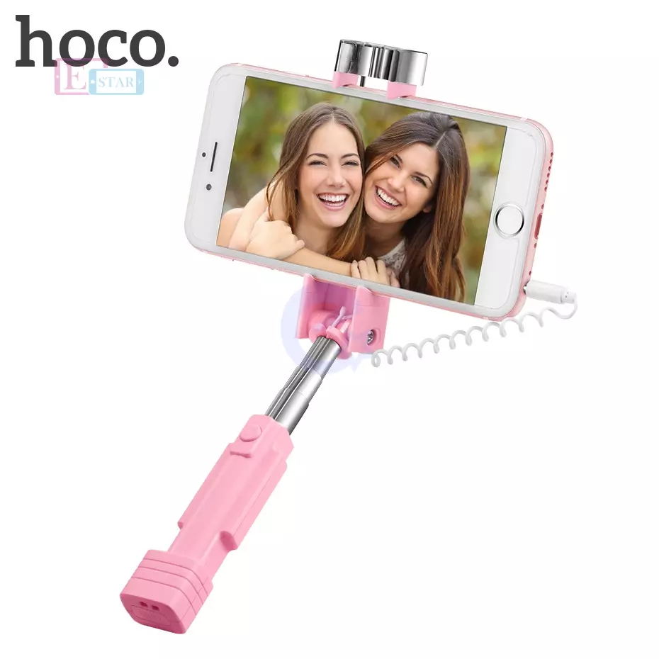 Оригинальная селфи палка Hoco K3 Wire Control Selfie Stick и смартфонов Black (Черный)