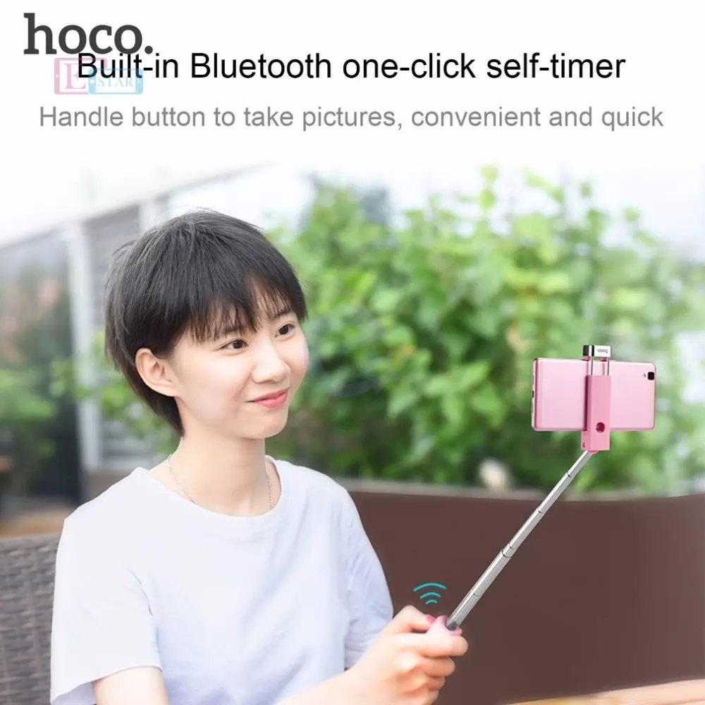 Оригинальная селфи палка Hoco K4 Beauty Wireless Selfie Stick и смартфонов Green (Зелёный)
