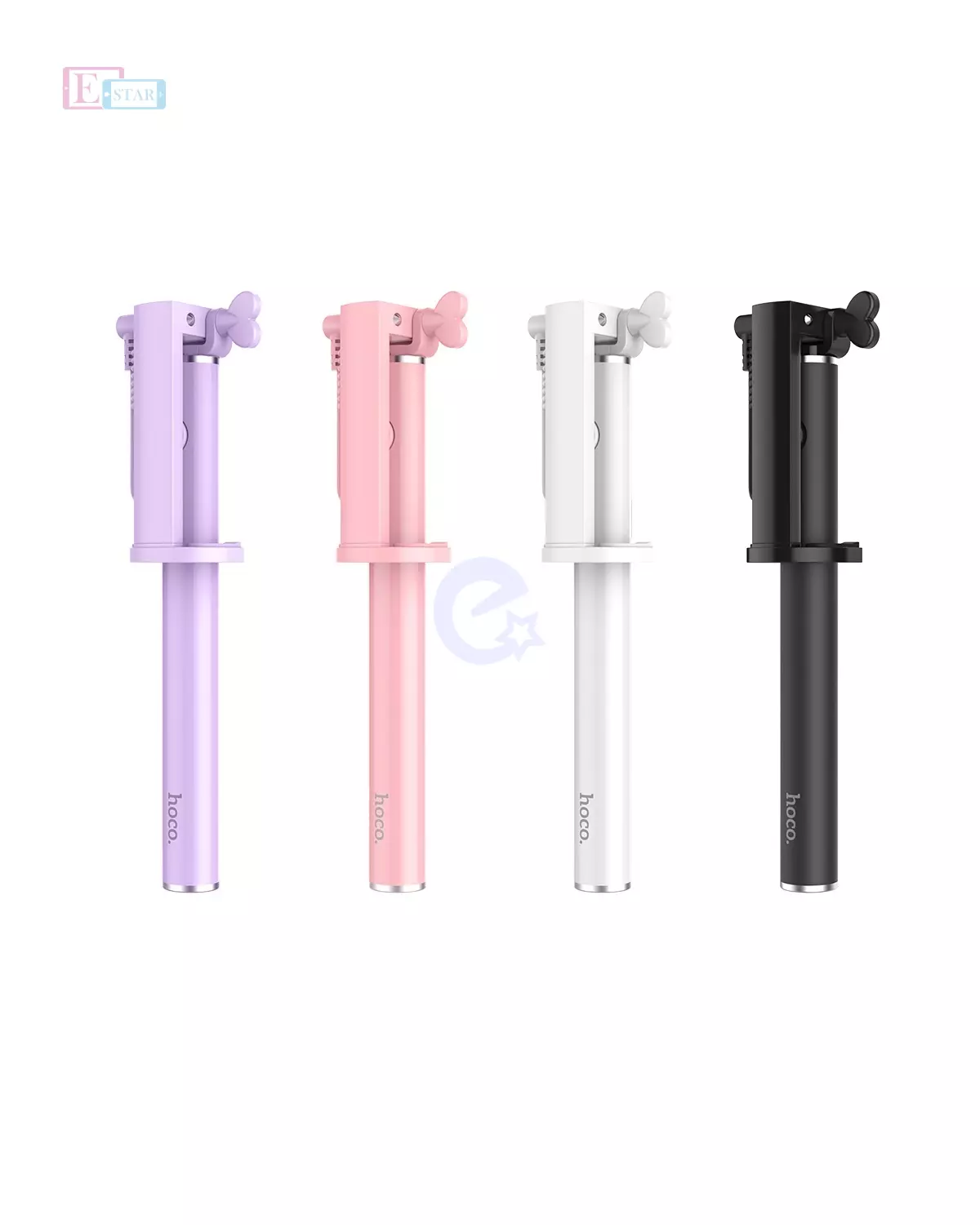 Оригинальная селфи палка Hoco K5 Neoterilc Wire Controllable Selfie Stick Pink (Розовый)