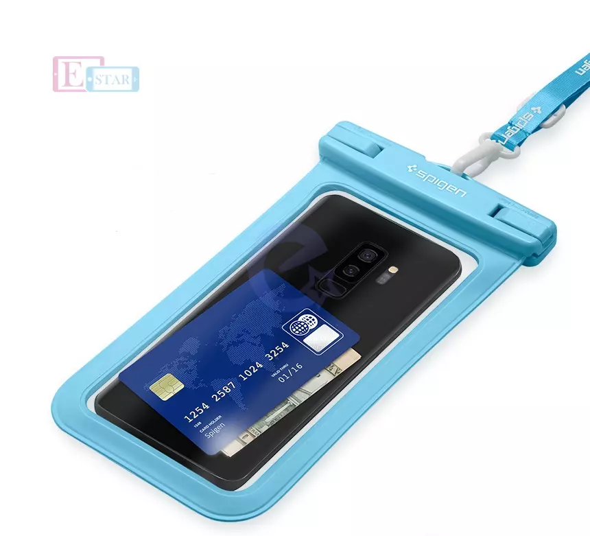 Универсальный спортивный водонепроницаемый Spigen Velo A600 Universal Waterproof Case Pouch Dry Bag For Cell Phone &amp; Accessories Blue (Синий) 000EM23354