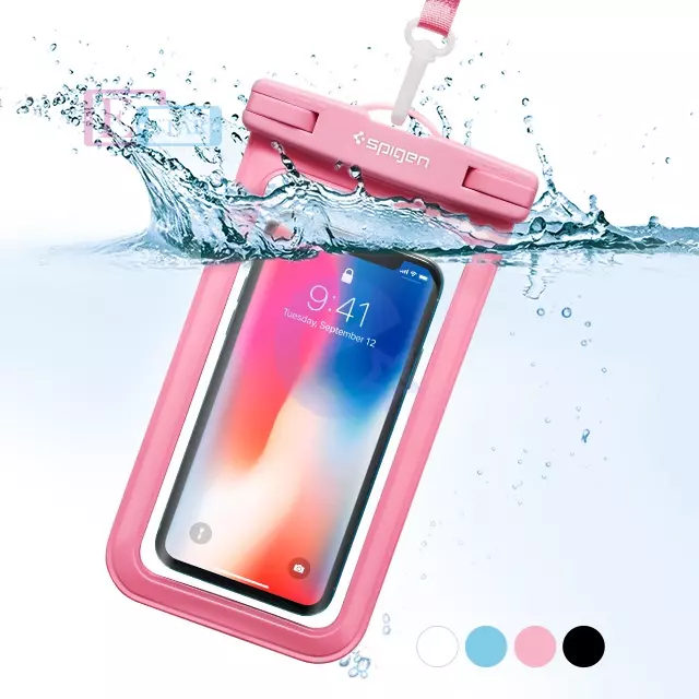 Универсальный спортивный водонепроницаемый Spigen Velo A600 Universal Waterproof Case Pouch Dry Bag For Cell Phone &amp; Accessories Pink (Розовый) 000EM23354