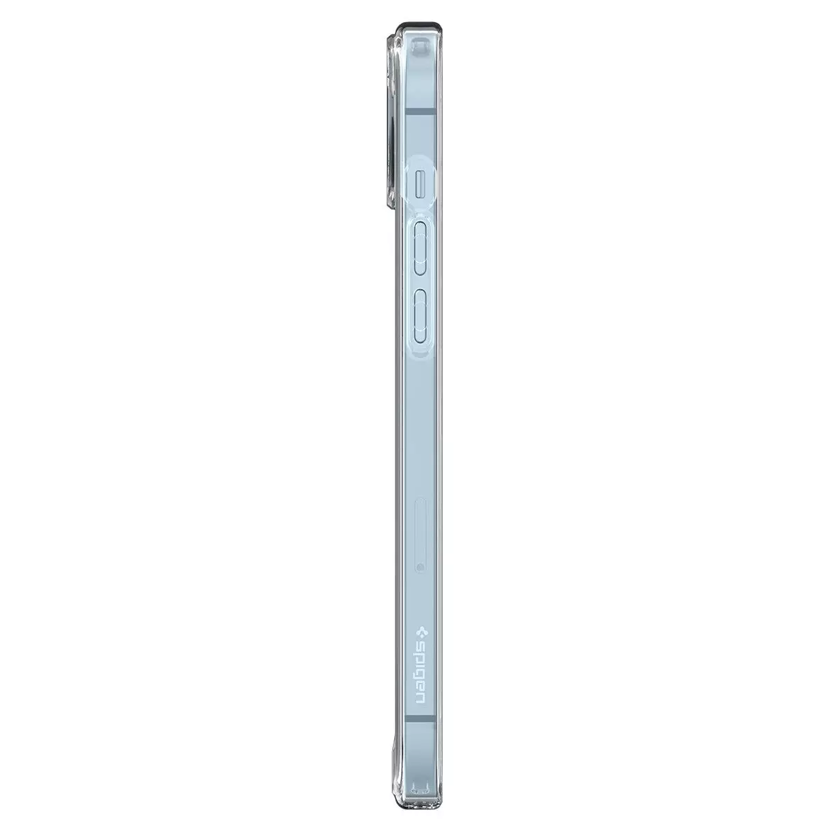 Противоударный чехол бампер Spigen Ultra Hybrid для iPhone 14 Frost Clear (Морозный Прозрачный) ACS05046