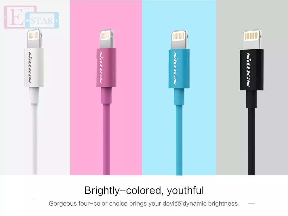 Высокоскоростной кабель для зарядки и передачи данных Apple iPhone iPod iPad Nillkin Rapid Cable Lightning 1.0 м White (Белый)