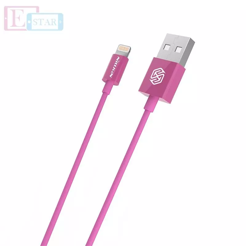 Высокоскоростной кабель для зарядки и передачи данных Apple iPhone iPod iPad Nillkin Rapid Cable Lightning 1.0 м Pink (Розовый)