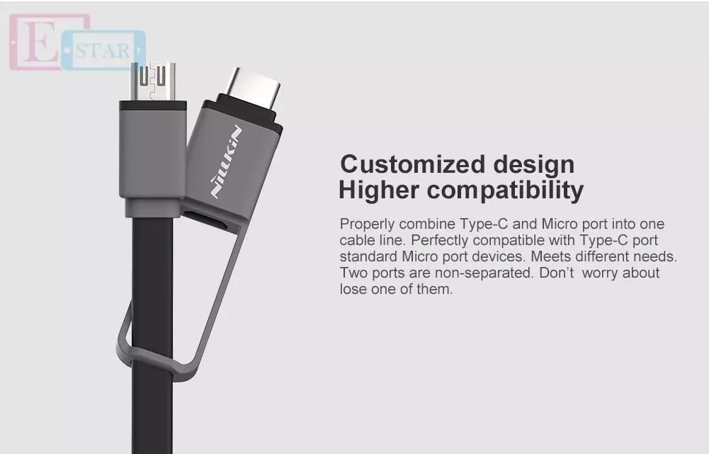 Високошвидкісний кабель для заряджання та передачі даних Nillkin Plus Type C - MicroUsb для смартфонів та телефону 1,2 м Black (Чорний) Високошвидкісний кабель для заряджання та передачі даних Nillkin Plus Type C - MicroUsb для смартфонів та телефону 1,2 м Black (Чорний)