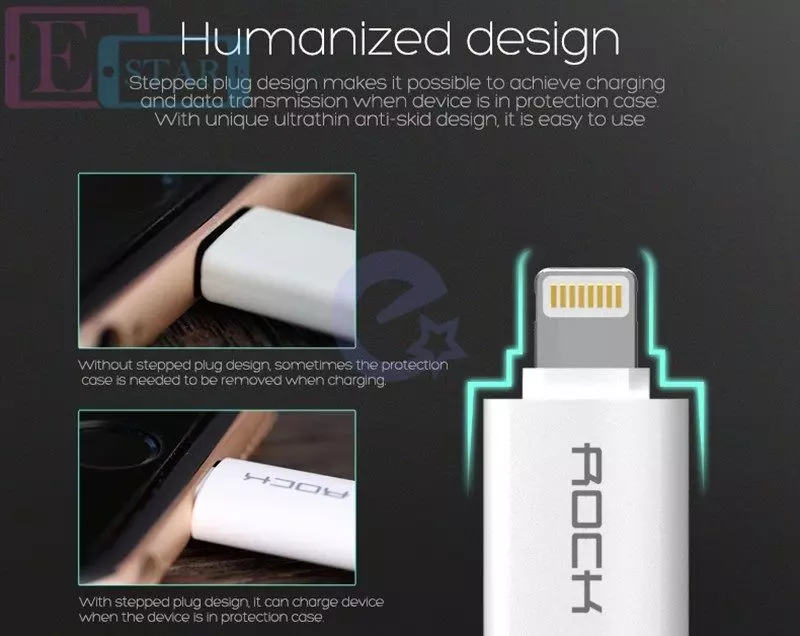 Высокоскоростной кабель для зарядки и передачи данных 2 в 1 Rock LightNing - Micro USB для смартфонов 1 м Yellow (Желтый)