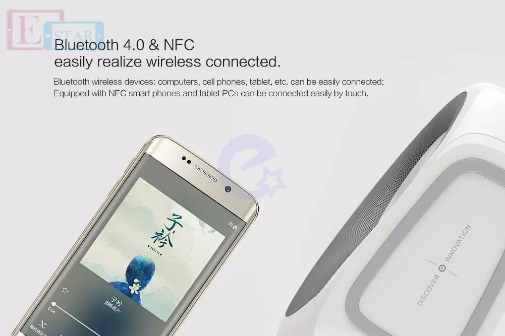 Беспроводная зарядка Bluetooth колонка Nillkin Hermit Multifunctional wireless charger White (Белый) NK-MC1