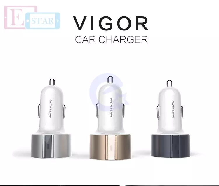 Автомобильная зарядка от прикуривателя Nillkin Vigor car charger Dual Port USB Car Charger для Samsung, Apple, Hyawei, Asus, HTC, Meizu Grey (Серый)