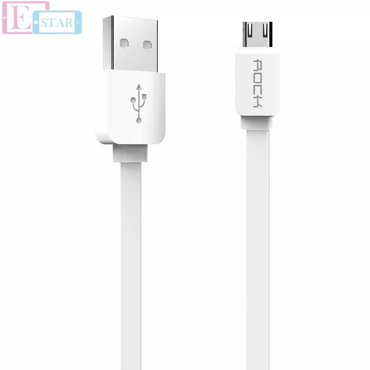 Кабель для заряджання та передачі даних Rock Micro UsB 1 м White (Білий) Кабель для заряджання та передачі даних Rock Micro UsB 1 м White (Білий)