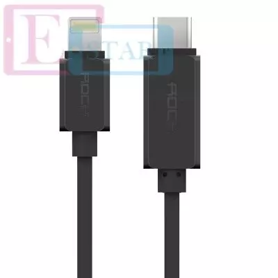 Кабель перехідник Type C to Lightning Rock 1 м Black (Чорний) RCB0414 Кабель перехідник Type C to Lightning Rock 1 м Black (Чорний) RCB0414