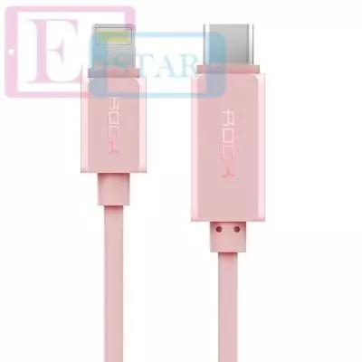Кабель перехідник Type C to Lightning Rock 1 м Rose Gold (Рожеве Золото) RCB0414 Кабель перехідник Type C to Lightning Rock 1 м Rose Gold (Рожеве Золото) RCB0414