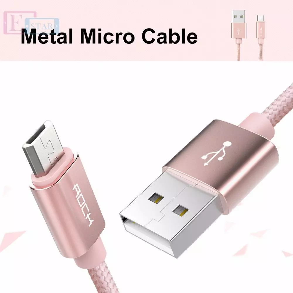 Высокоскоростной кабель для зарядки и передачи данных Rock MFI Metal Charge USB - Micro UsB 1,0 м Gray (Серый) Высокоскоростной кабель для зарядки и передачи данных Rock MFI Metal Charge USB - Micro UsB 1,0 м Gray (Серый)